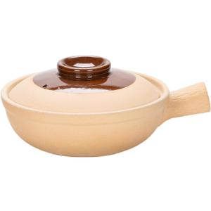 XICHENGSHIDAI Ceramic Clay Pot with Handle, Casserole Stew Pot with Lid, Stockpot Cookware Heat-resistant Dish with Handle -1000ml/ 1Quarts