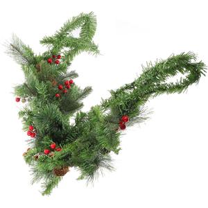 Christmas Mailbox Swag with LED Lights Pinecone Berry Accents Festive Holiday Garland for Indoor Outdoor Decoration Cozy Spring Decor for Cheerful Home Atmosphere