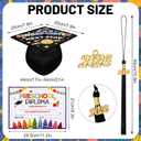 JATEBI 2026 Preschool Graduation Cap Gown Set Graduation Outfit with Tassel Cap Certificate for Boys Girls (Black)