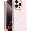 GUNPRIO Case for iPhone 14 Pro Max, Thin Slim Stylish Ripple Pattern Design, iPhone 14 Pro Max Protective Cover 6.7 inch, Pink, 6 Pcs