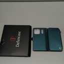 Defencase for iPhone 17 Pro Magnetic Wallet Case Compatible with Magsafe with RFID Blocking Zipper & Card Holder for Women Men PU Leather Strap Detachable Case for iPhone 17 Pro (6.3 inch), Blue Green