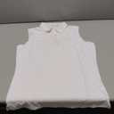 Casei Women's Sleeveless Golf Polo Shirts UPF 50+ Quick Dry Collared Polo Shirts Athletic Tank Tops Shirts (Large, Pure White)