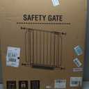 34" Extra Tall Baby Gate for Stairs, Auto Close Stroller Friendly Dog Gate Indoor for Doorways, Pressure Mounted 29"-40" Wide Baby Gate, Easy Walk Through Gate for Children & Pets, White