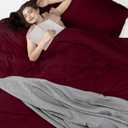 Utopia Bedding Duvet Cover Queen Size - 3 Piece with Zipper Closure - 1 Comforter Cover 90X90 Inches & 2 Pillow Shams 20X26 Inches (Burgundy) Comforter Not Included