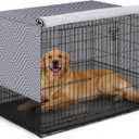 Explore Land Breathable Dog Crate Cover - 4 Sides Mesh Ventilation, Basic Pet Kennel Cover, All Sides Open, Universal Fit for 1 2 3 Doors 42 inches Wire Dog Crate Continuous Broken Line, Size: 42"L x 28"W x 31"H