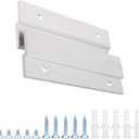 French Cleat Picture Hanger, Aluminum Z Hanger Interlocking Wall Mounting Bracket Hardware Kit Z Clips for Hanging Wall Painting, Mirrors, Panels, Artwork, Cabinet, Whiteboard (4inch-6Pairs)