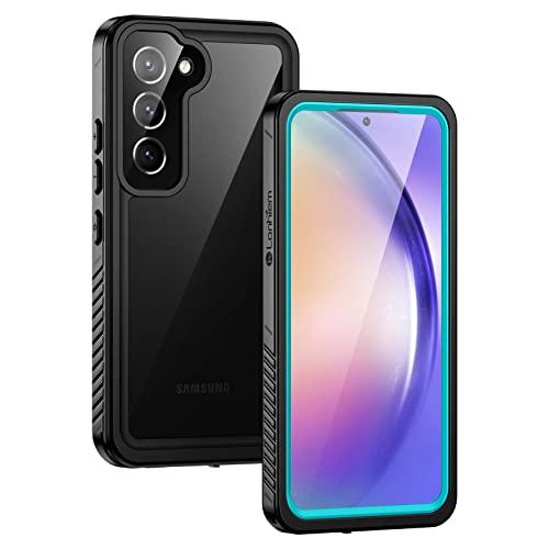 Lanhiem for Samsung A54 5G Case, Galaxy A54 5G Case, IP68 Waterproof Dustproof Cover with Screen Protector, Heavy Duty Full Body Protective Phone Case for Samsung Galaxy A54, Blue/Clear