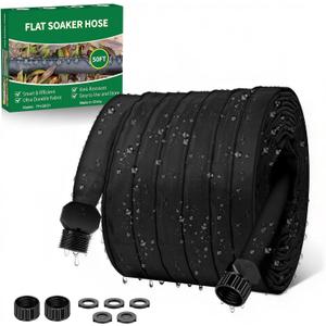 Soaker Hose 50 ft, 1/2 Linkable Consistent Drip Irrigation Hoses, Garden Hose With Drip Irrigation System, Leakproof Design Water Hose, Save 80% of Water for Garden, Farm, Orchard Plantation