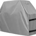 OutdoorLines Waterproof Heavy Duty BBQ Grill Cover - Universal Barbecue Grill Covers UV Resistant Barbeque Gas Grill Cover for Outdoor Outside Grill, 60L x 24W x 44H Inch, Gray