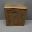 Cesun Small Bathroom Trash Can with Lid Soft Close, Step Pedal, 5 Liter / 1.3 Gallon Stainless Steel Garbage Can with Removable Inner Bucket, Waste Basket for Bathroom, Bedroom (White)