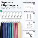 Closet Organizers and Storage Clips 20 Pack, Legging Organizer for Closet Yoga Pants Hangers Hanging Chip Clips, Space Saving Hanger Organization and Storage for Home Organization of Hat, Bag- Ivory
