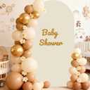 6.6FT Beige Arch Backdrop Cover,Spandex Arch Covers Stretchy Backdrop for Wedding Baby Shower Birthday Party
