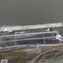 MAJALiS Expandable Stainless Steel Over The Sink Dish Drying Rack for Small Kitchen Counter Space Saving, Compact RV Plate Drainer Strainer in Silver Wire Metal with Hanging Adjustable Utensil Holder