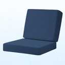 Outdoor Deep Seat Cushion Set, 24 x 24 Inch Waterproof and Fade Resistant Patio Furniture Cushion Backrest with Ties for Patio Couch Sofa and Balcony (Blue, 24x24Inch)