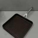 Ninja C30528 Foodi NeverStick Premium 11-Inch Square Grill Pan, Hard-Anodized, Nonstick, Durable & Oven Safe to 500F, Slate Grey (11" Grill Pan)