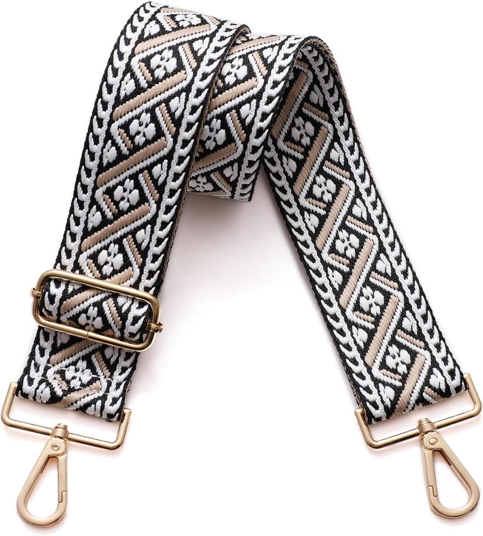 S-Jacorry Purse Strap Replacement Crossbody Wide Shoulder Strap Adjustable Canvas Straps Handbag Strap Replacement Belts (Gold Buckel-947) S-Jacorry Purse Strap Replacement Crossbody Wide Shoulder Strap Adjustable Canvas Straps Handbag Strap Replacement Belts (Gold Buckel-947)