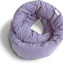 Huzi Infinity Pillow - Travel Neck Pillow - Versatile Soft 360 Support Scarf - Machine Washable - Home Travel Flight Road Trips (Purple)