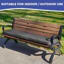 IPYNBAP Outdoor Bench Cushions for Outdoor Furniture, 42x18x3 Inch, Waterproof Bench Pillow, Fade Resistant Long Bench Seat Pads for Garden, Indoor, Porch Swing, Dark Grey
