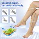 bropite Zipper Compression Socks Women & Men - 2Pairs Calf Knee High 15-20mmHg Open Toe Compression Stocking suit for Walking, L/XL