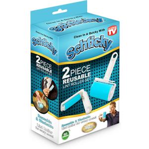 Schticky Lint Roller Set - Reusable & Washable Lint Roller Cleaner for Clothes Sofa Furniture Car Cat Dog Hair - Clean in a Quicky with Schticky (2 Piece)