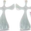 Soothe My Restless Soul Angel Prayer Cross- Faith Gifts For Women- Handheld, Comforting Design for Clutching, Clinging and Praying- Peaceful, Calming Bereavement Sympathy Gift- Marble Resin- 2 Pk