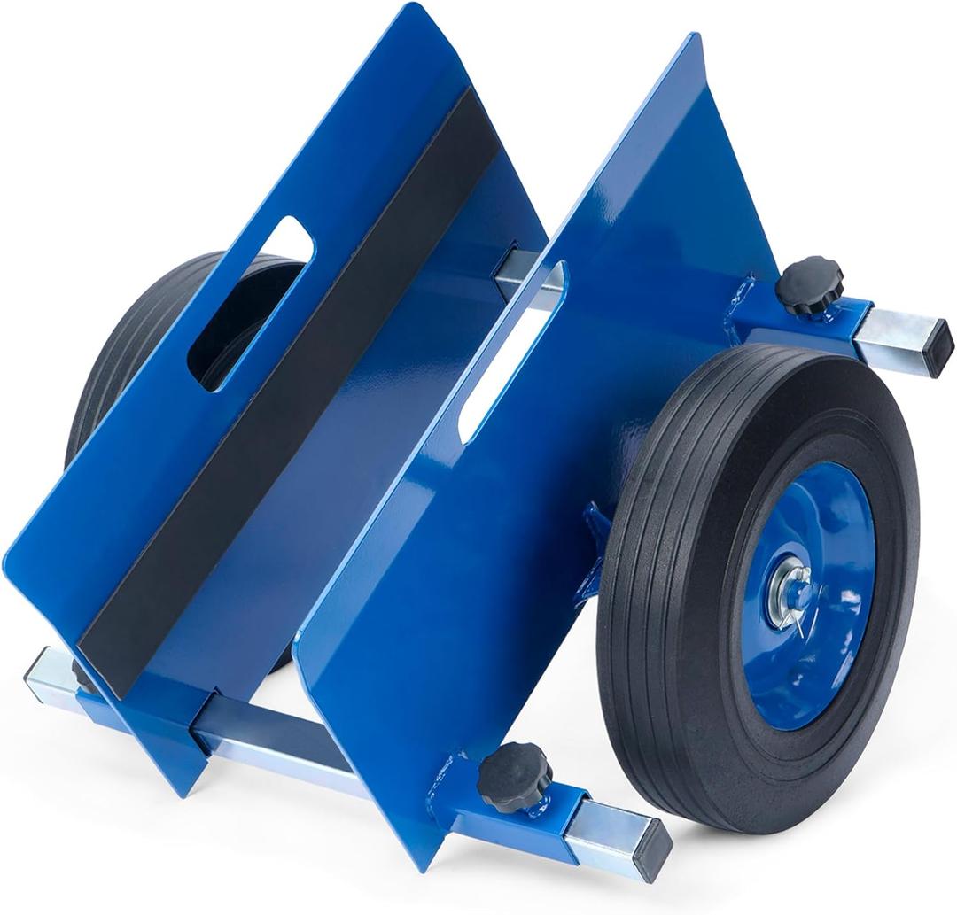 AIWFL Panel Dolly Heavy Duty Door Cart 1100LBS Capacity Adjustable Drywall Mover with 10" Solid Wheels Panel Cart for Drywall Sheet Material Handling All Terrain Slab Dolly (Blue)