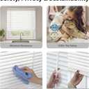 DEZ FURNISHINGS Cordless 1" Signature Mini Blind with Flexible Slats, 29" W x 60" H, Pearl White