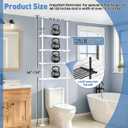 SUNALLY Over The Toilet Storage Shelf, 4-Tier Adjustable Over Toilet Bathroom Organizer,Tension-Mounted Bathroom Storage Rack for Ceilings, No Drill Space-Saving Shelving for Small Rooms,White, 86.36 Cm X 25.4 Cm X 287.02 Cm
