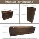 LaLaGreen Wood Planter Box for Plants (6 Pack) Wooden Hanging Wall Planters for Indoor Plant Holder Vase for Dried Flowers, Modern Farmhouse Wall Decor Living Room Bedroom Kitchen Office Home Garden