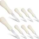 Nonley Oyster Shucking Knife, 8 Pack Oyster Knife Shucker Set Seafood Opener Kit Oyster Knives for Most Shells and Oysters Shucking