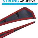 2 PCS Car Fender Side Vents, ABS Front Spoiler Sticker, Stylish Sporty Vehicle Side Wing Fender Modifications Decoration, Universal Car Exterior Accessories (Black)