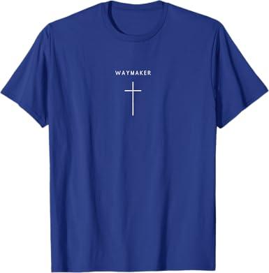Waymaker Cross - Minimalist Christian Religious Jesus T-Shirt Size S