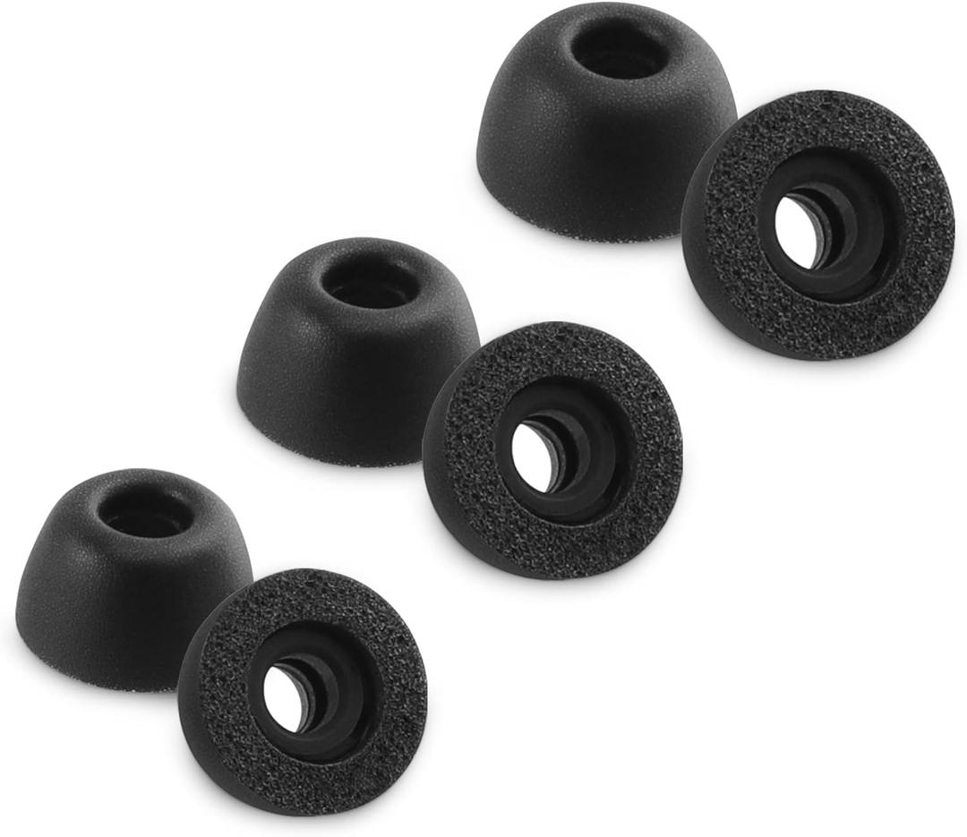 Replacement Foam Ear Tips for Soundcore Liberty 3 Pro/Liberty 4 Pro/Liberty 5 / Sport X20 / X10 Earbuds, Not for Liberty 4 NC, Ultimate Comfort, 3 Pairs (S/M/L, Black)
