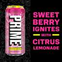 PRIME Energy STRAWBERRY LEMONADE, Sugar Free Energy Drink, 200mg Caffeine and 355mg of Electrolytes for Hydration, Low Calorie, Vegan, Gluten Free,16 Fluid Ounce, 12 Pack (EXP 02/01/28)