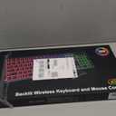 Wireless Keyboard and Mouse Combo, RGB Backlit, Rechargeable & Light Up Letters, Full-Size, Soft Typing, Sleep Mode, 2.4GHz Quiet Keyboard Set for Mac, Windows, Laptop, PC, Trueque (Black)