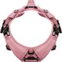 ICEFANG GN8 Tactical Dog Harness for X-Large Sized Dogs,Full Metal Buckles,Reflective in Training Walking K9 Dog Vest,No-Pull Front Leash Clip,Adjustable Pet Harness (Pink, XL (Pack of 1))