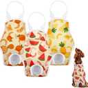 Docuwee 3 Pack Washable Dog Diapers Female Sanitary Panties with Adjustable Suspender, Reusable Puppy Period Panties, Super Absorbent Doggie Diapers for Small Medium Large Dogs in Heat M