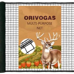 Plastic Mesh Fence Deer Fencing 4x25ft,Reinforced Edges,55gsm Heavy Duty Temporary Fence,Ideal for Garden Netting,Animal Barrier,Safety Netting, Fruit Plant Protection, Black