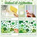 St Patricks Day Window Clings - 9 Sheets 117 Pcs Shamrock Window Stickers Decals Saint Patrick's Day Decorations for Office Home School St Patricks Party Decor Supplies