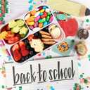 Kids Lunch Box Bag Set: Girls Unicorn Lunch Bags Bento Boxes with 3-Compartment Included Ice Pack Water Bottle Insulated Lunchbag Reusable School Lunchbox Containers Kit for Toddler Daycare Childrens (Pink)