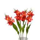Artificial Tropical Canna Lily, Silk + Iron Wire Material, 108cm Long (42.5 Inches), 2-Pack, Ideal for Home & Commercial Decoration, Symbolizing Beauty & Happiness (red)