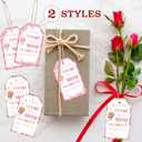 2 x 50 PCS Mother's Day Gift Tags - 2.1" x 3.5" Floral Hanging Paper Tags with String - A Little Treat for A Mom So Sweet - Happy Mother's Day Thank You Gifts Bags Wrap Party Favor - A01