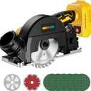 4" Brushless Cordless Cut-Off Tool Compatible with Dewalt 20V MAX Battery, 500W mini Saw Up to 12000RPM with 6 Cut Off Wheel, 4" Blades & Base Plate for Metal, Wood, Tile and Plastic (No Battery)