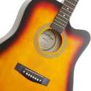 Ashthorpe 41-inch Beginner Cutaway Acoustic Guitar Package (Sunburst), Full Size Basic Starter Kit w/Gig Bag, Strings, Strap, Tuner, Picks