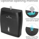 Touchless Paper Towel Dispenser by Oasis Creations - Wall Mount - Hold 500 Multifold Paper Towels - Black Smoke