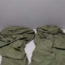 Olive Green Velvet Blackout Curtains Back Tab 52x84, 2 Panels