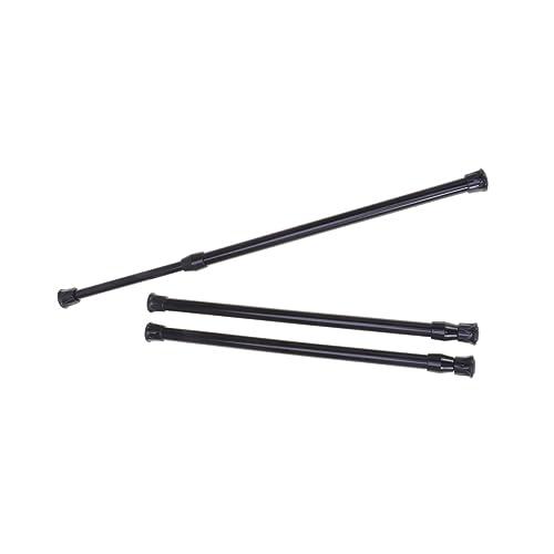 HAKIDZEL High Carbon Steel Tension Rod Multi Function Shower Curtain and Door Pole for Home Use Diameter Easy Tool Installation Black Finish