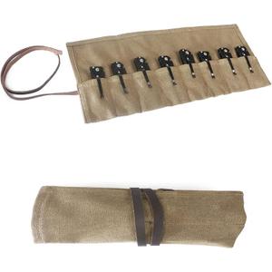 Pocket Knife Roll Bag,Waxed Canvas Small Knife Roll Up Pouch,Folding Knife Storage Case,Tactical Knife Protectors Sheath, Multi-Purpose Knife Roll With 8 Slots For Display Camping Hiking