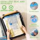 15 Pack Vacuum Seal Bags for Clothing Travel with -60000Pa USB Pump, Save 80% of Space for Clothes (15 Combo)