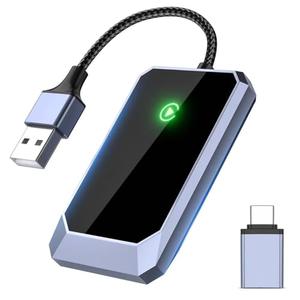 TERUNSOUl Wireless Carplay Adapter, Converts Wired to Wireless carplay Adapter for iPhone, Wireless Control Plug & Play Carplay for Cars from 2017 & for Apple iPhone iOS 10+